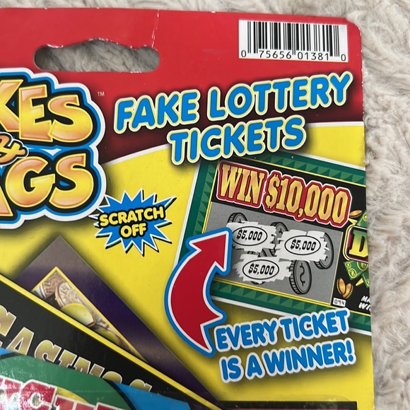 Fake Lottery Ticket Scratch Tickets (5 Tickets) Prank Gag Winning Tickets - Picture 12 of 16